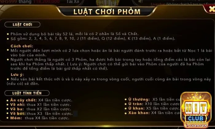Cách chơi tá lả chắc chắn thắng tại Hitclub 2 Luật chơi tá lả tại Hitclub chi tiết nhất