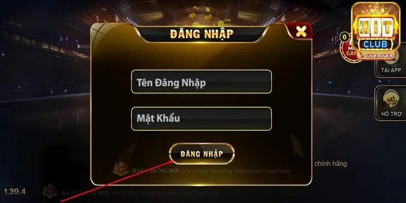 Gửi lệnh đăng nhập